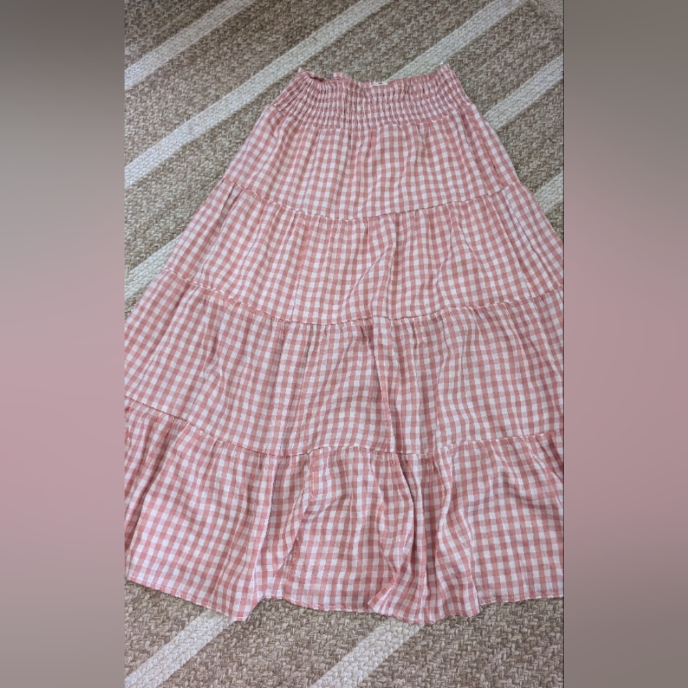Pink Gingham Women's Skirt